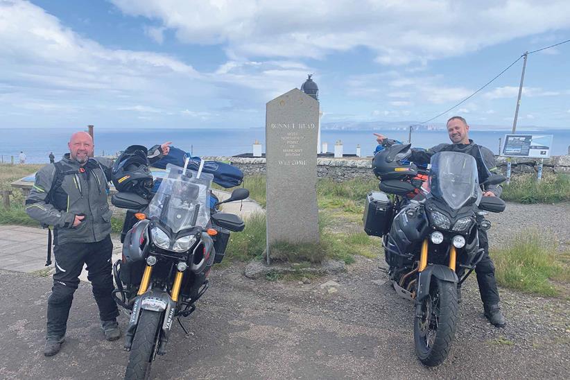 Posing at Dunnet Head before the ride