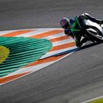 Riding a MotoE-spec Energica Ego Corsa electric motorbike at Valencia