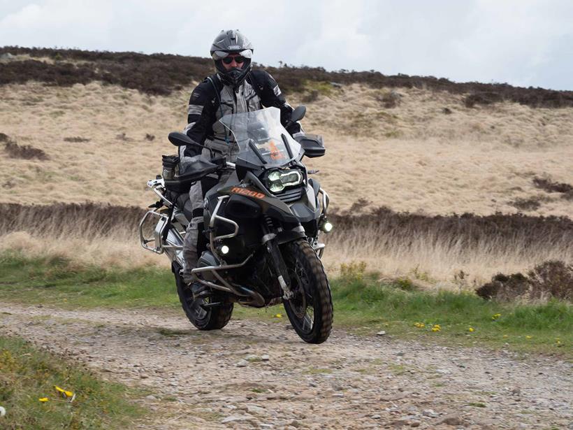 Riding on a BMW R1200GSA off-road