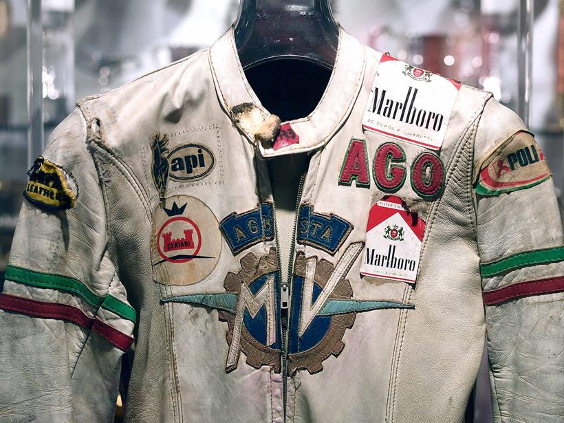 Classic Giacomo Agostini racing leathers