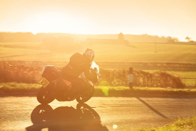 Beware of the low sun when riding a bike in winter