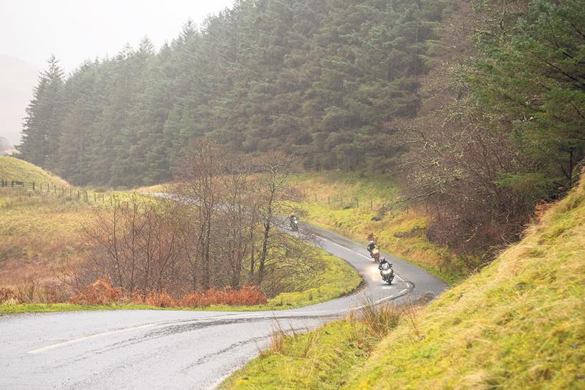 Hunt for grip when riding a motorbike in winter