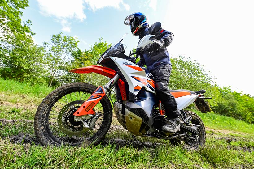 2023 KTM 890 Adventure Rally - riding through field