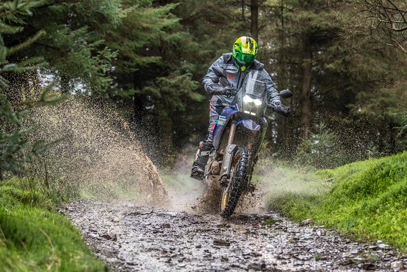 2024 Yamaha Tenere Extreme - MCN's Chris Newbigging riding through forest