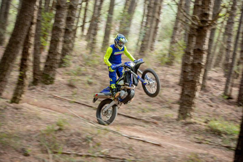 2024 Sherco 450 SEF - riding through forest