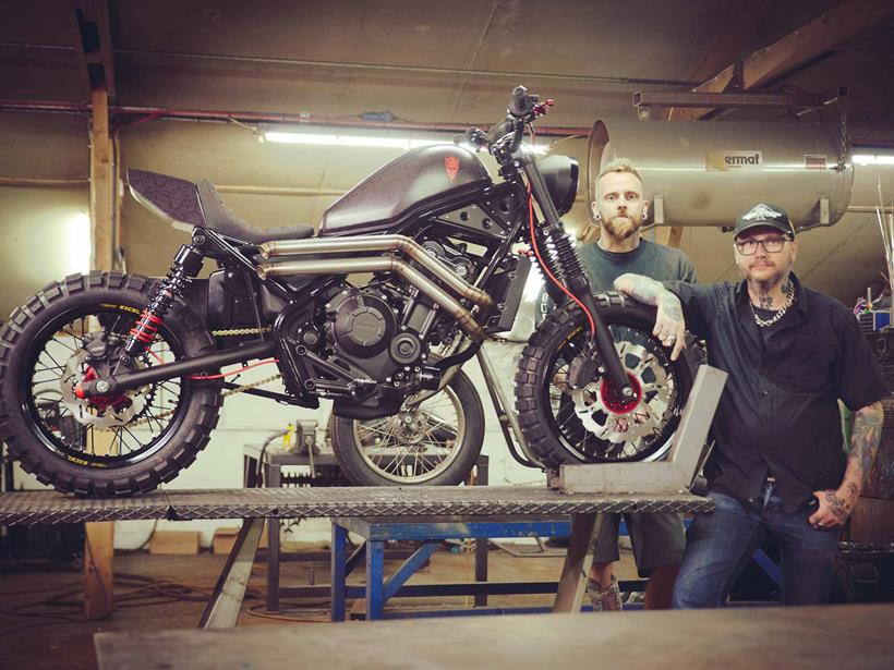 A custom Honda Rebel by tattoo artist Dan Gold