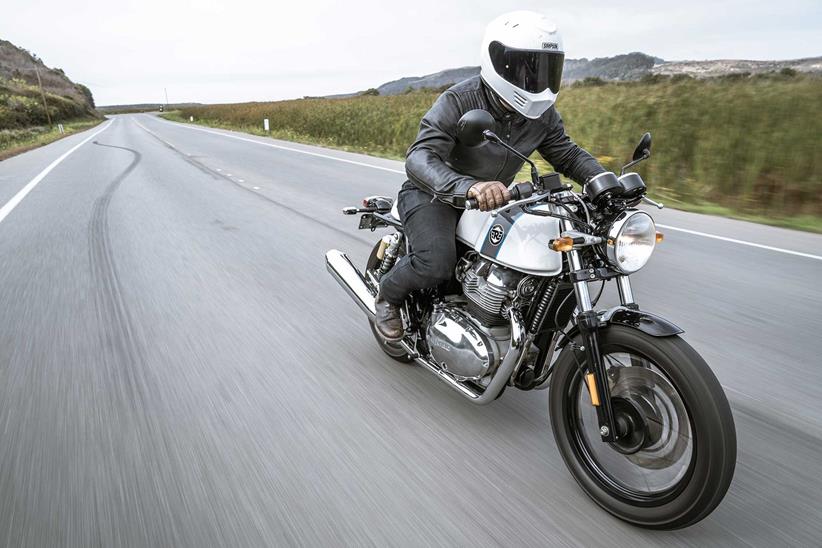 The Royal Enfield Continental GT in action