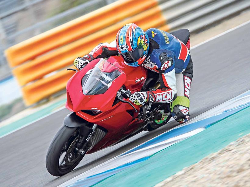 On track on the Ducati Panigale V2