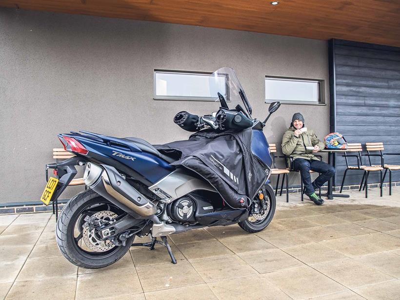 Neevesy with his Yamaha TMAX DX