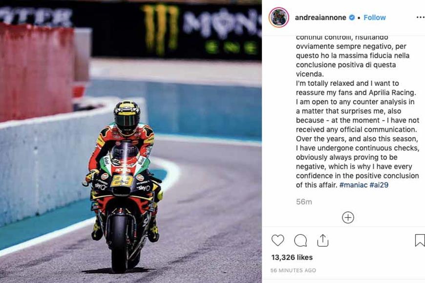 MotoGP: Andrea Iannone Reacts To 18-month FIM Suspension