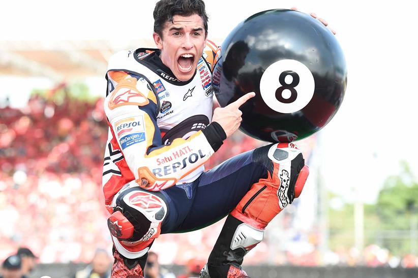 Marquez celebrates his eighth world title