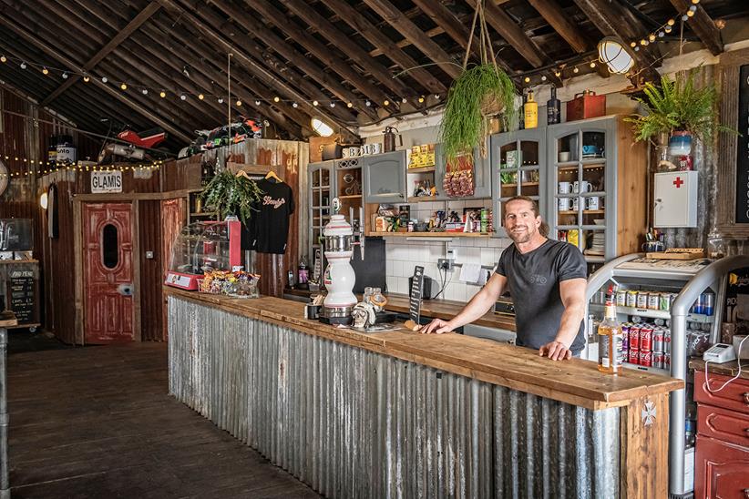 Titch Cormack behind the bar at S-Bomb