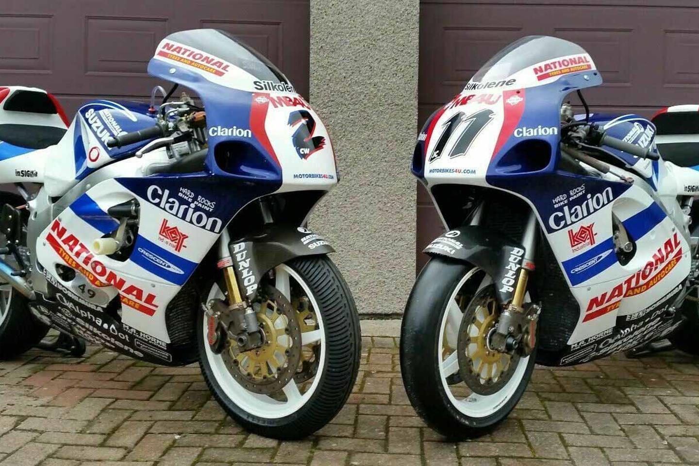 Ex-Chris Walker and John Crawford factory Suzuki BSB bikes put up