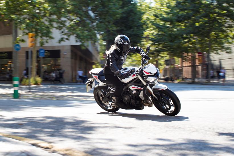 Triumph Street Triple S turning right