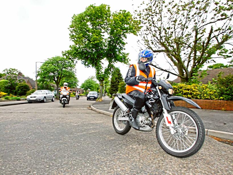 Completing a motorcycle CBT on the road