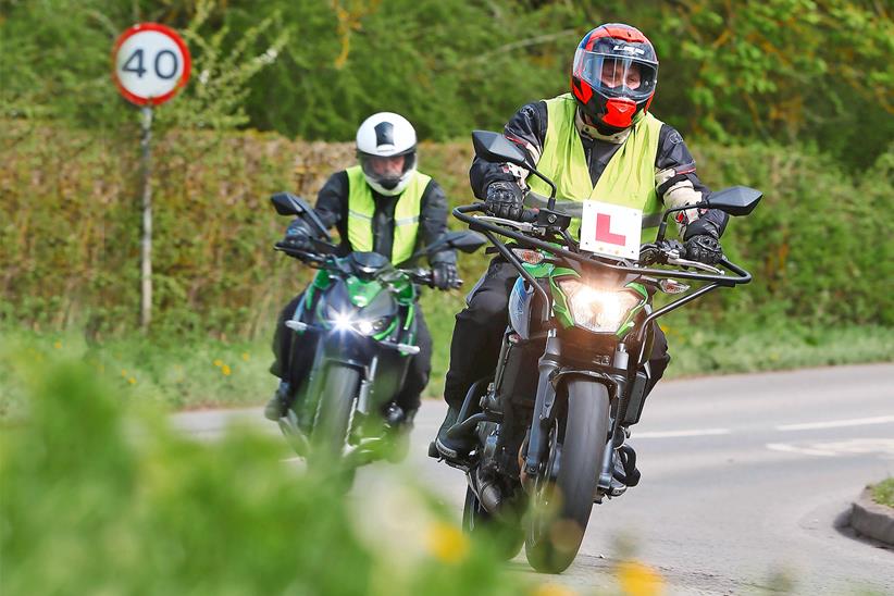 Taking a motorcycle test in the UK