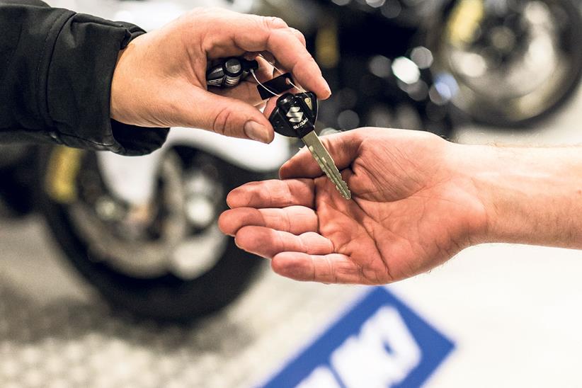 Motorbike keys handed over