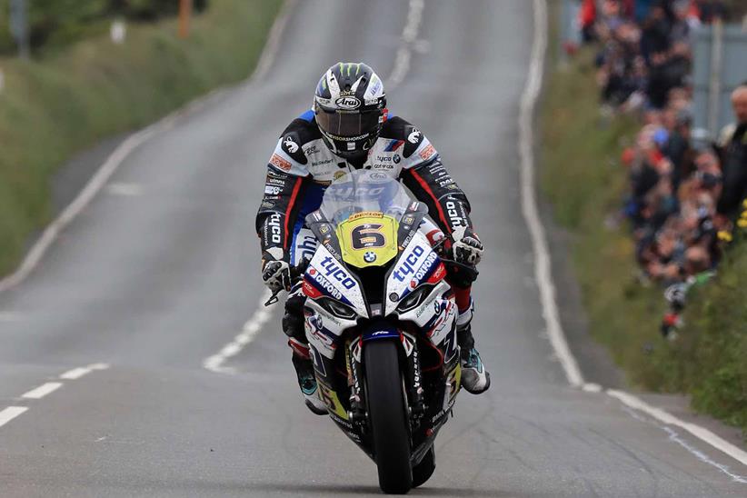 Michael Dunlop at Creg ny Baa during last year's Senior TT