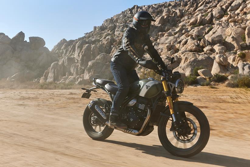 Triumph Scrambler 400 X action