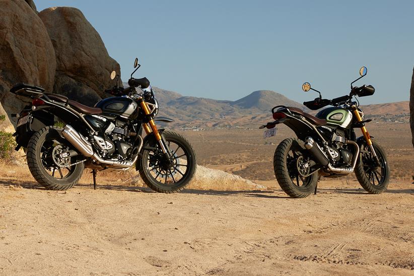 Triumph Scrambler 400 X models off road