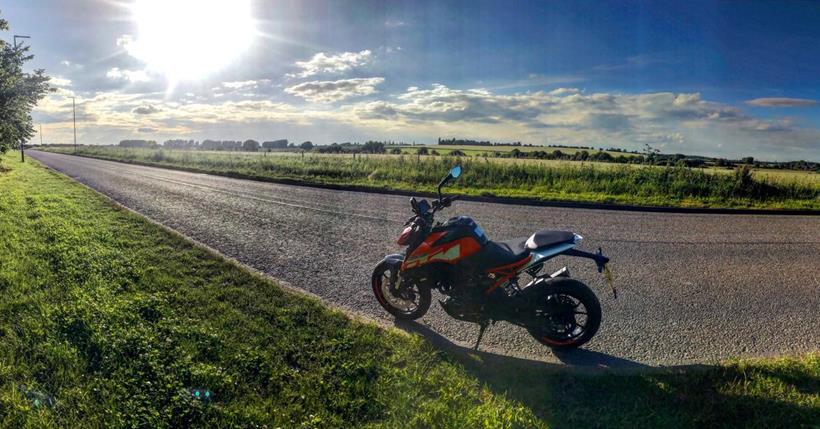 KTM 125 Duke basking in the sunshine