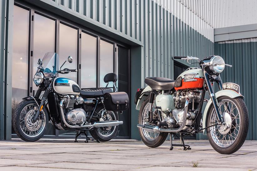 Triumph Bonnevilles old and new