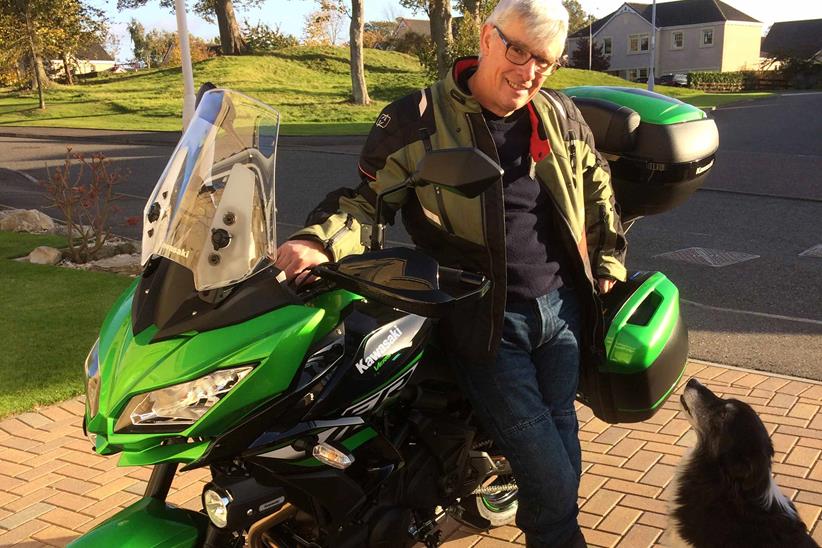 Nigel Hart with his Kawasaki Versys