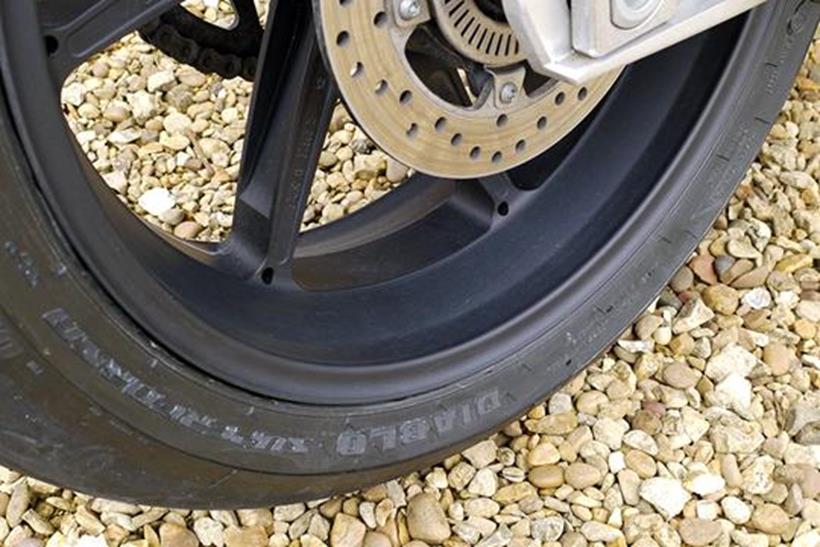 Cleaning the wheels of the 2015 BMW S1000RR long-termer