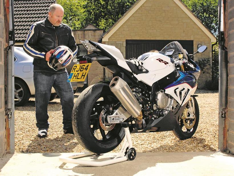 Richard Newland and his BMW S1000RR long-term test bike from 2015