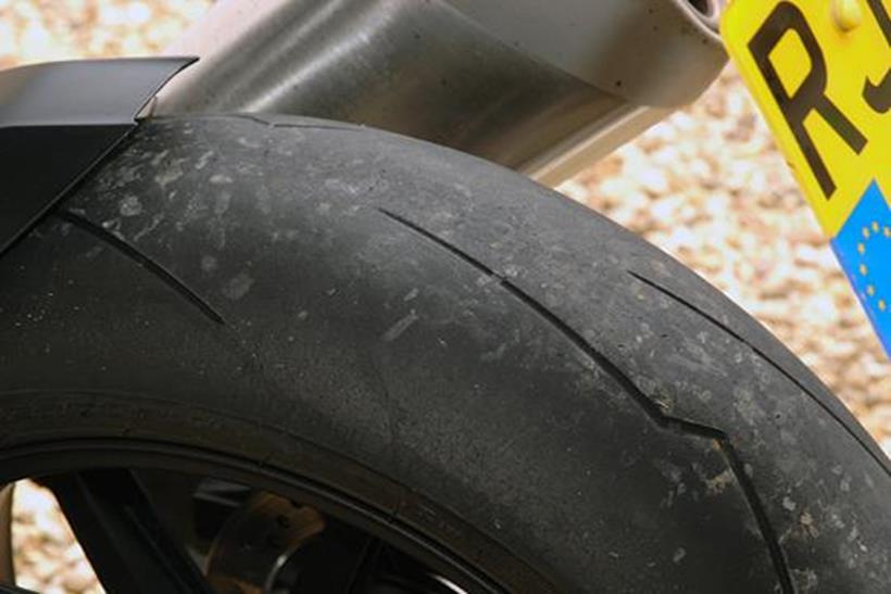 After 4500 miles the Pirelli Supercorsa tyres on the BMW S1000RR were looking and feeling a bit... tired