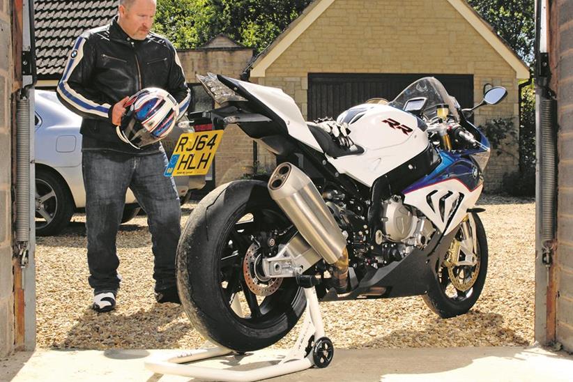 Richard Newland and his BMW S1000RR long-term test bike from 2015