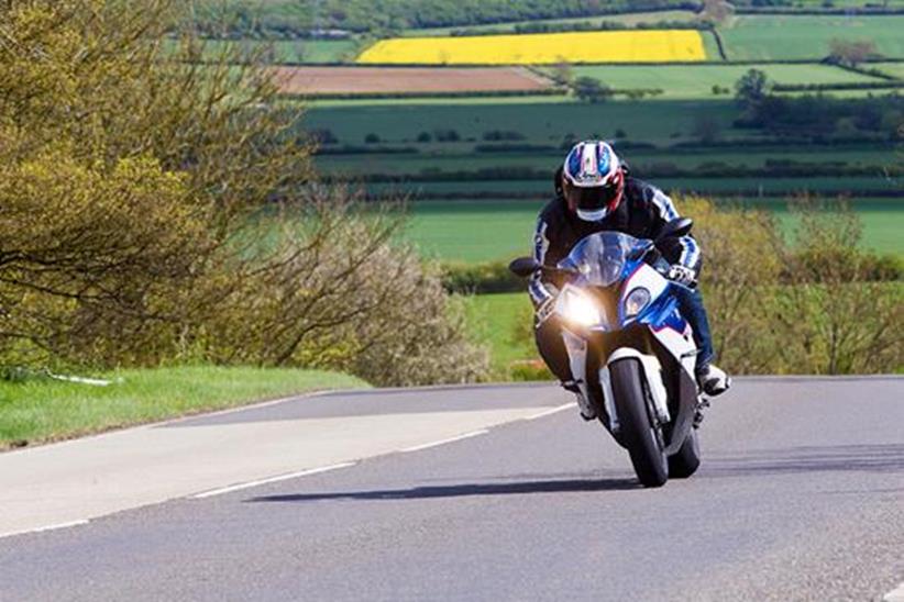 BMW S1000RR from 2015 ridden on straight road 