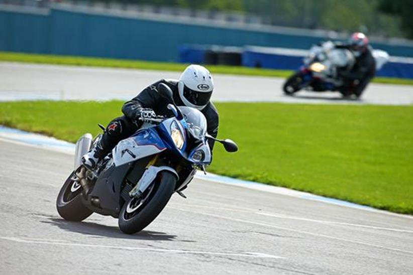 Richard Newland takes to the track on his BMW S1000RR long-term test bike