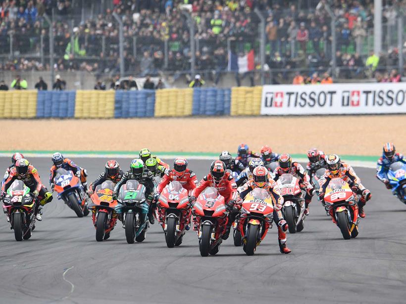 The opening lap of the 2019 French GP at Le Mans