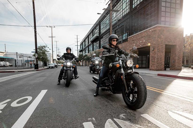 Group riding on the Indian Scout Bobber Sixty