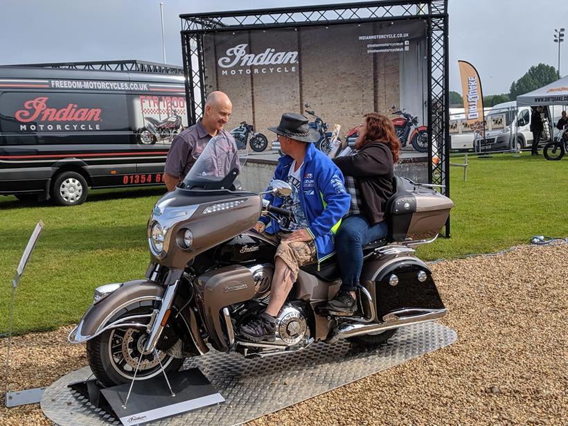 The sun came out on the Indian stand today