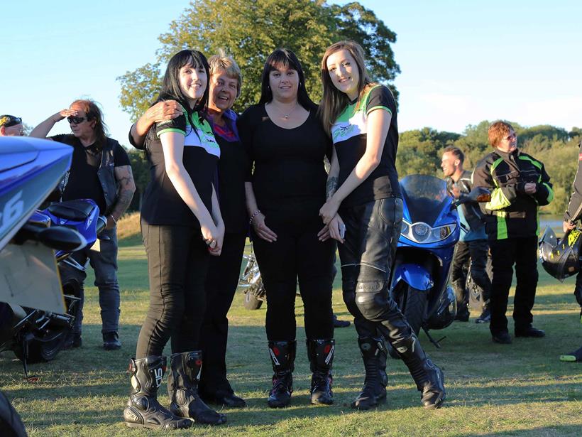 Lisa Smith with her daughters at Ancaster bike night