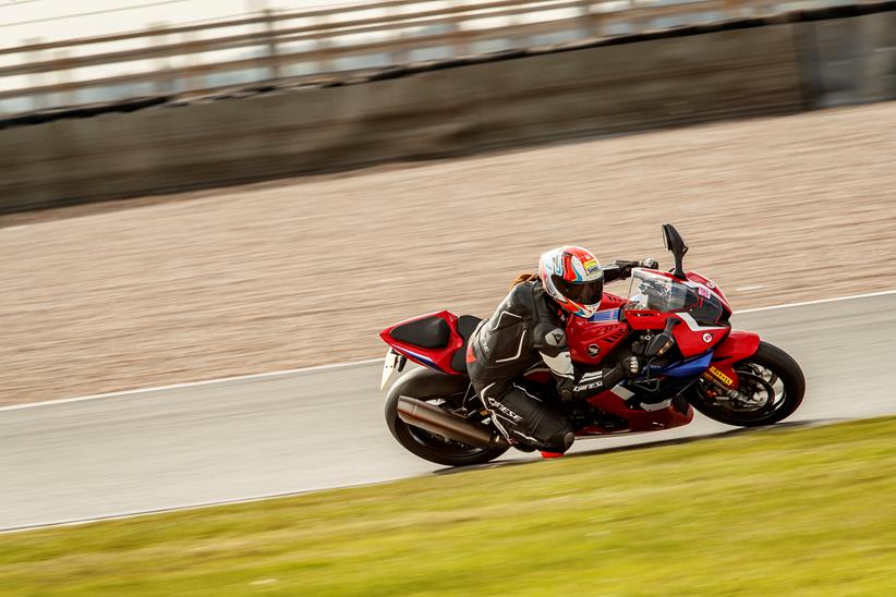 Carbon make Blade feel easier to turn at Donington