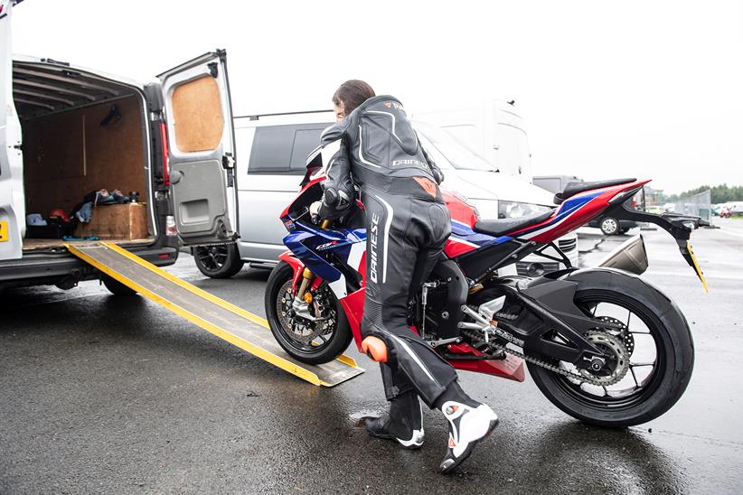 Fireblade SP goes back in the van