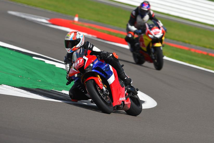 Emma at Silverstone on the Honda CBR1000RR-R Fireblade SP