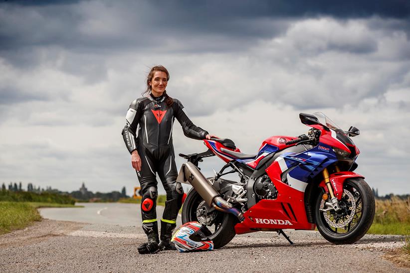 MCN's Emma with the Honda CBR1000RR-R Fireblade SP