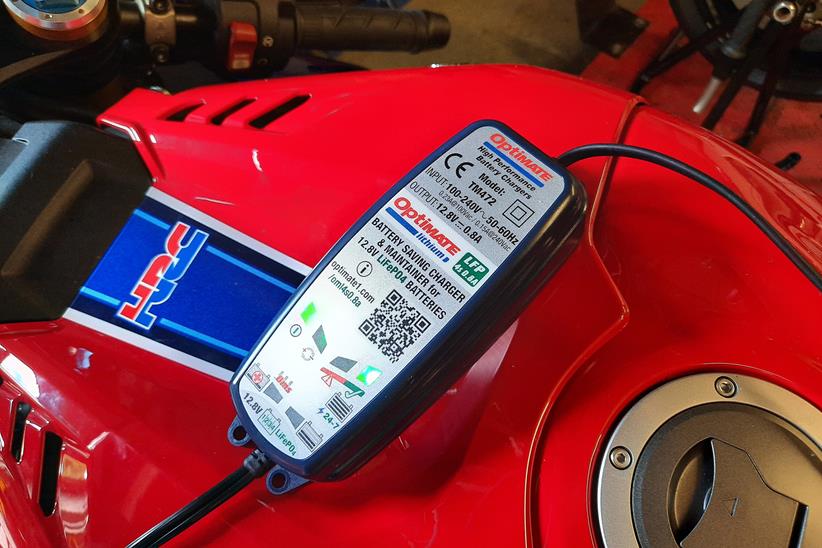 Optimate lithium charger is a Fireblade must-have