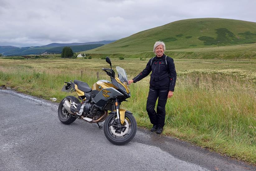 Alison parked up in the Scottish lowlands