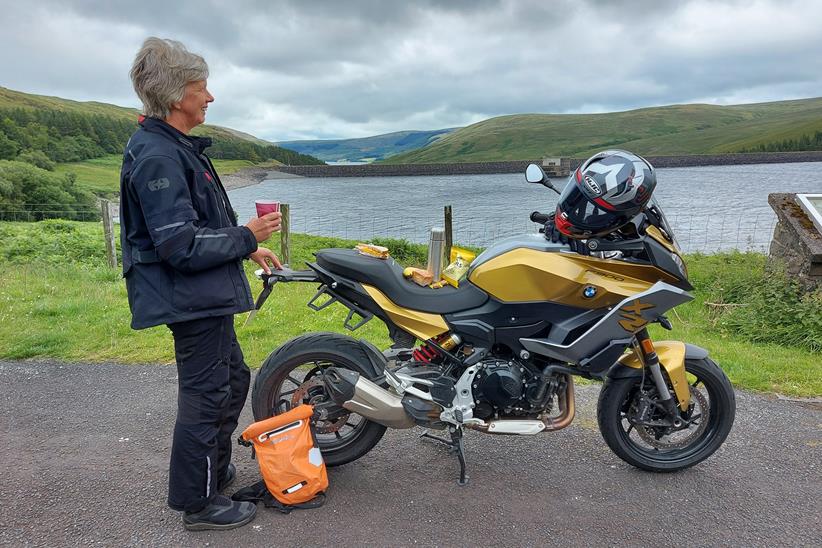 Alison drinks in the view in Scotland