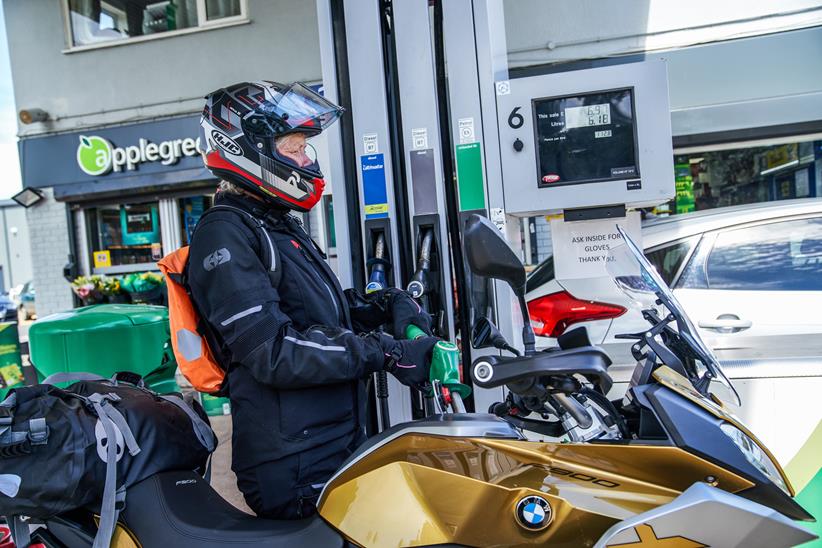 Fuelling up the BMW F900XR TE