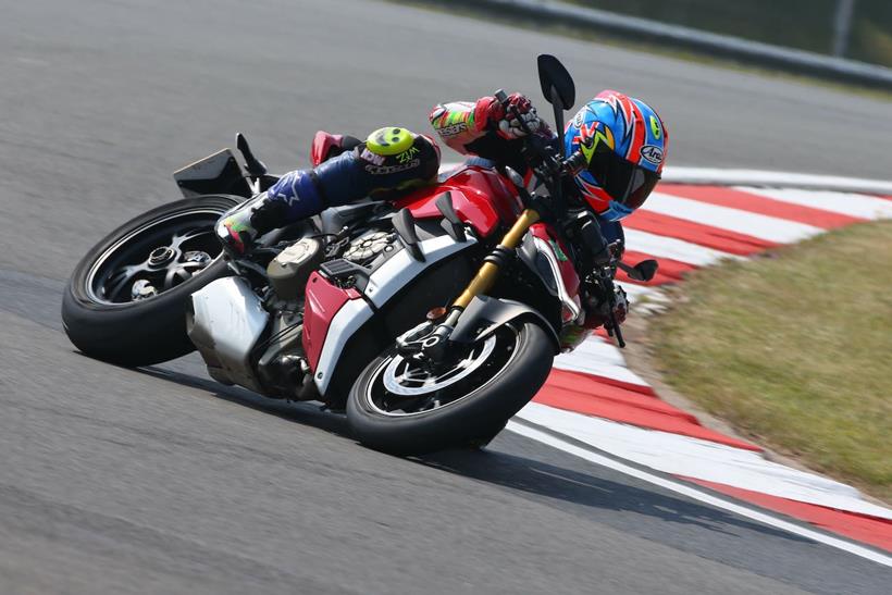 The Ducati Streetfighter V4 S at Donington Park