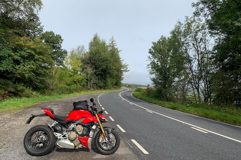 A side view of the Ducati Streetfighter V4 S