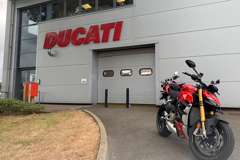 Streetfighter at Ducati UK for service