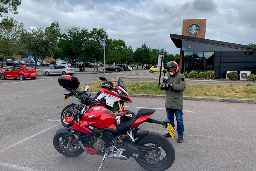 Enjoying a ride with a friend