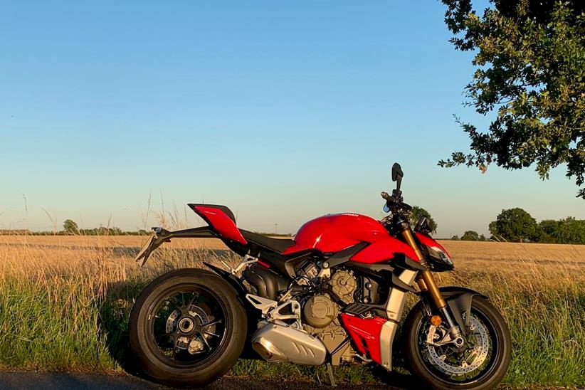 The Ducati Streetfighter V4 S on a summer ride